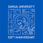 Senior Vick-Ariel Privert’s logo selected for DePaul’s 125th anniversary 