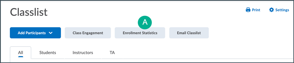 enrollment statistics button