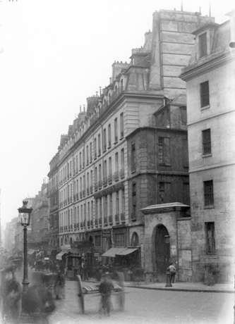 Prison Saint-Lazare, façade, looking south, rue Saint-Denis