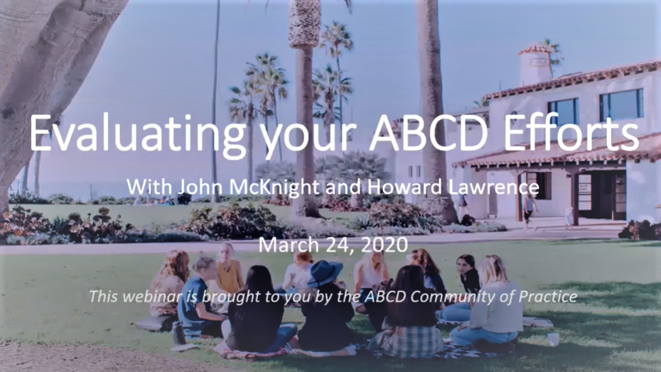 Evaluating your ABCD Efforts