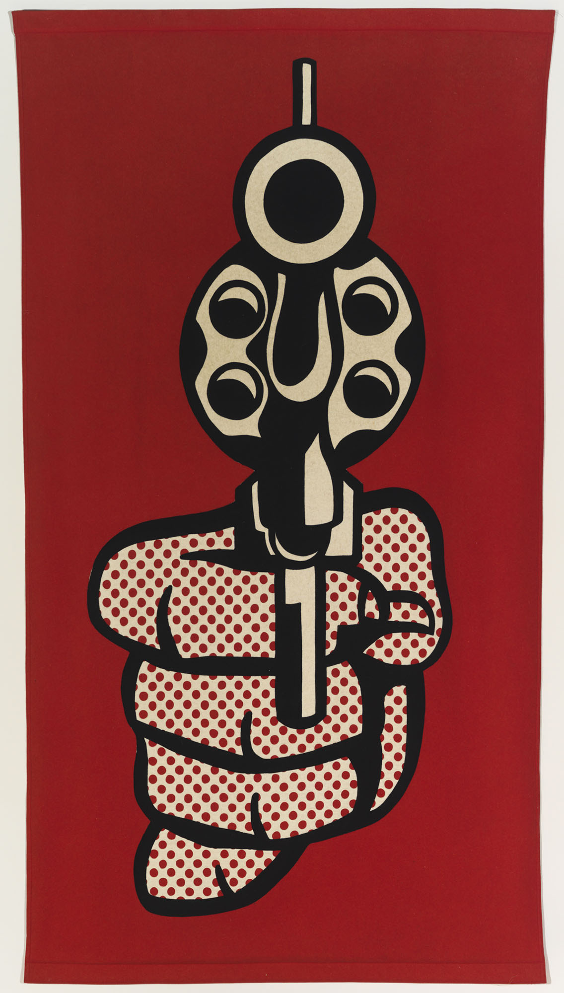 Roy Lichtenstein, Pistol, 1964. Felt. Stenn Family Collection, Chicago, Illinois. Photo by Tom Van Eynde