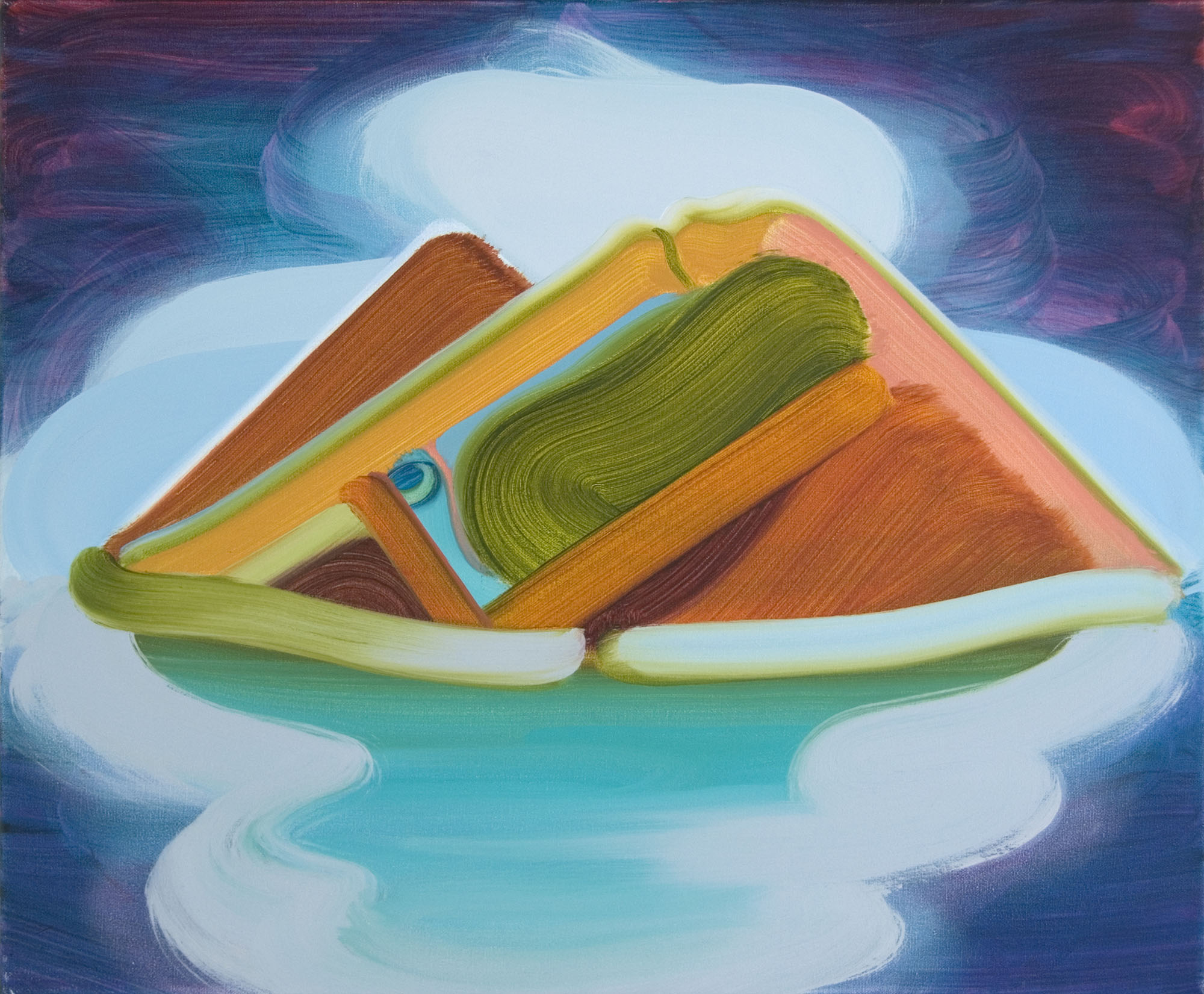 Anders Oinonen, Island Lake, 2009. Oil on canvas. Collection of Joshua Newcomer and Tejal Shah