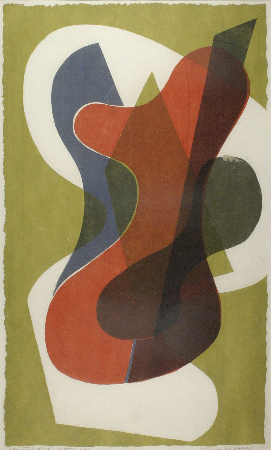 Myron Kozman, Abstraction #214, 1941. Screenprint. Collection of DePaul University, gift of Louise and Bruce Lincoln, 2004.1