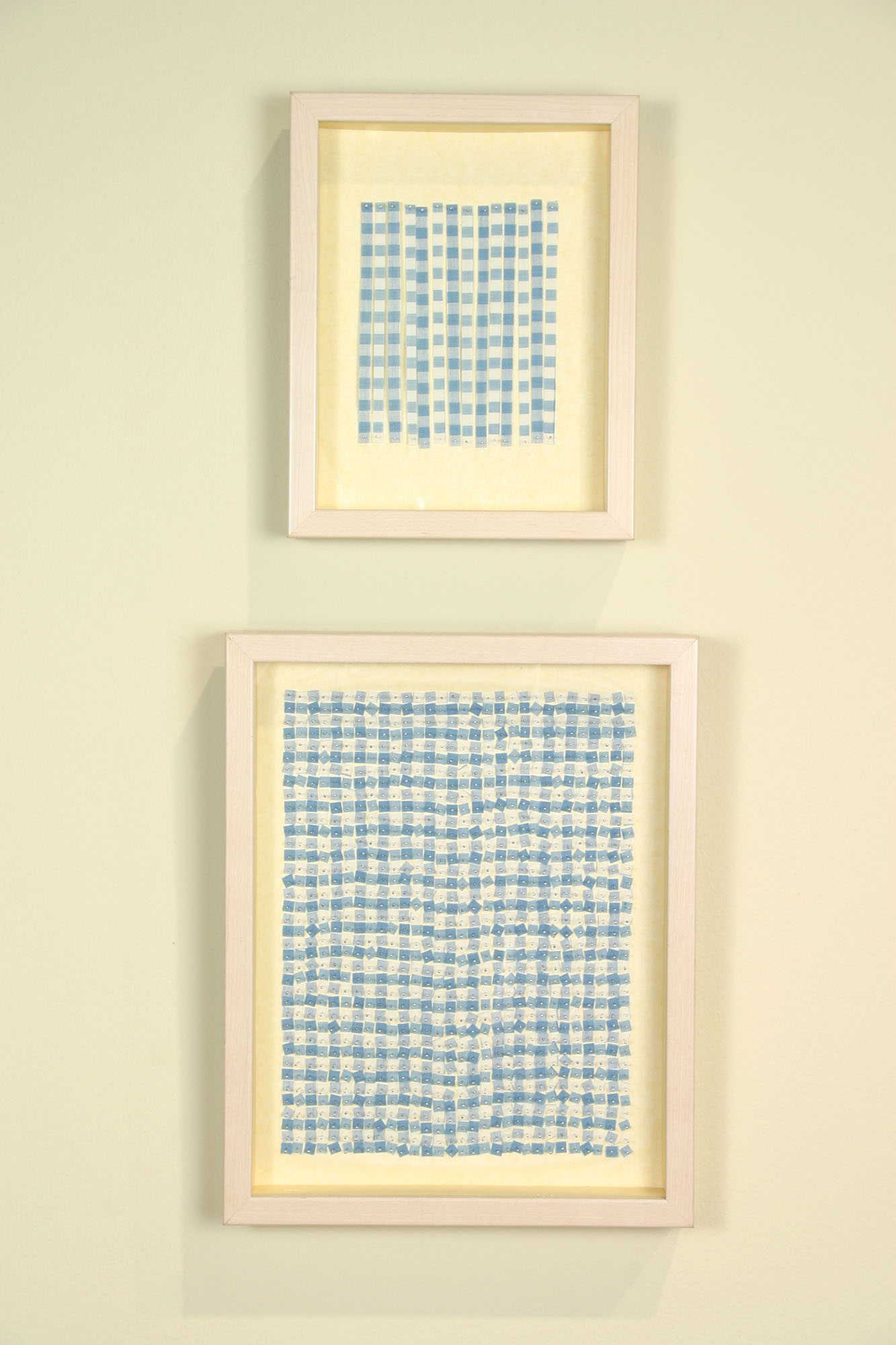 Indigo Sam, Untitled, Gingham Series, 1998. Gingham and mixed media. Courtesy of the artist.