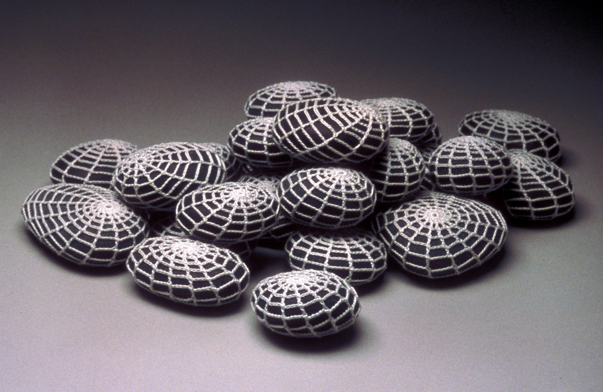 Deborah Valoma, Tears, 2002. River rock and cotton string. Courtesy of the artist.