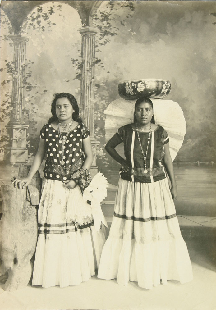 Augustin-Victor Casasola and Hugo Brehme, Two Women, Tehuantepec, Oaxaca, Mexico, ca. 1913. Silver gelatin print. Collection of DePaul University, gift of Jennifer and Isaac Goldman, 2007.13