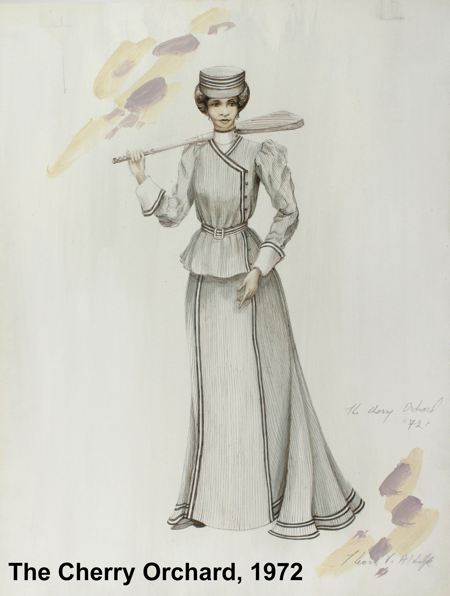 Theoni V. Aldredge, Sketch for “The Cherry Orchard,” 1972