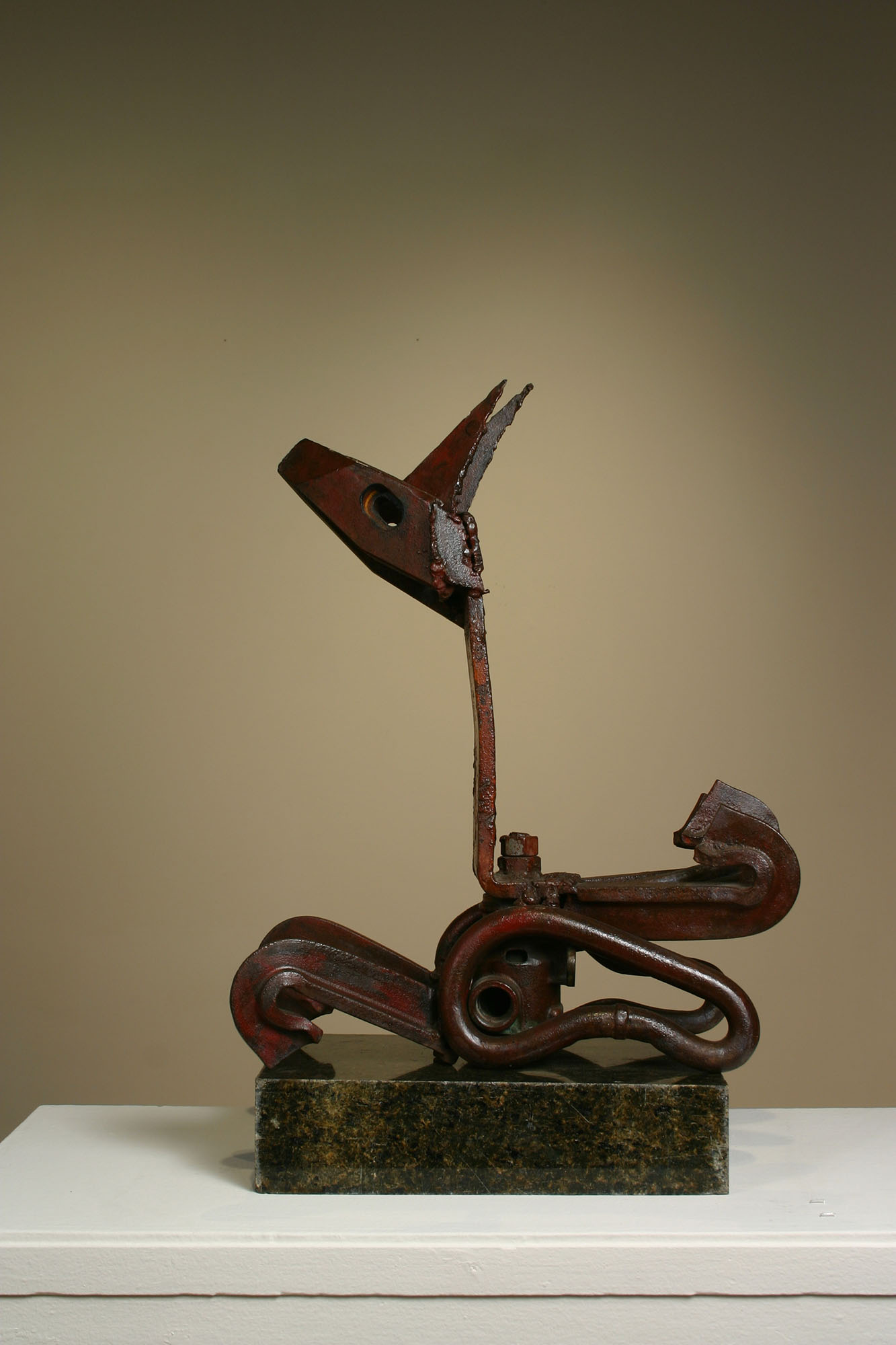 William Iaculla, Anubis, 1983. Mixed media, steel and granite base. Courtesy of the artist.