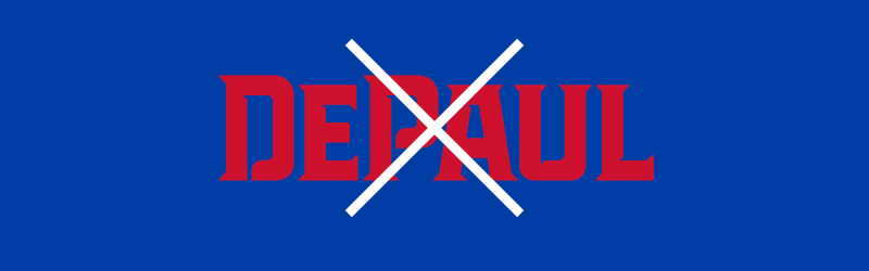 Incorrect usage: red affinity mark on blue background