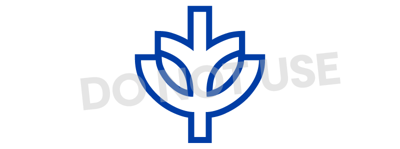 Blue outlined tree of wisdom logo
