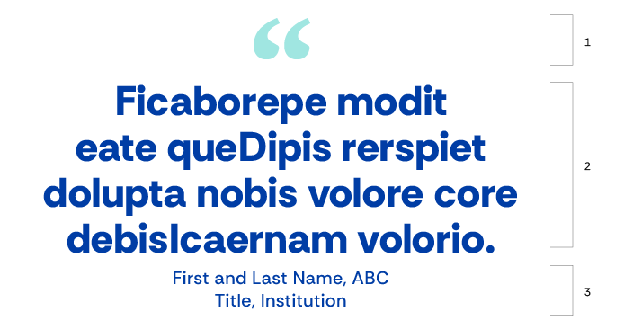 Block quote using Rethink Sans type