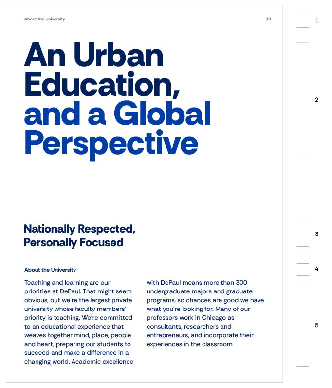 Sample publication written in Rethink Sans type