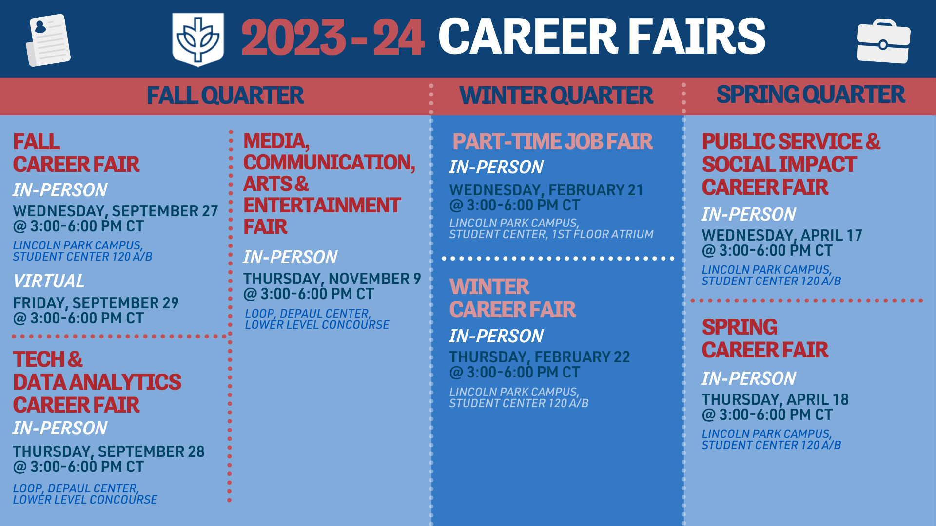 Career Fairs & Events Jobs & Internships Career Center DePaul