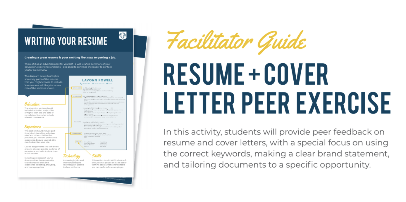 Resume and Cover Letter Peer Exercise