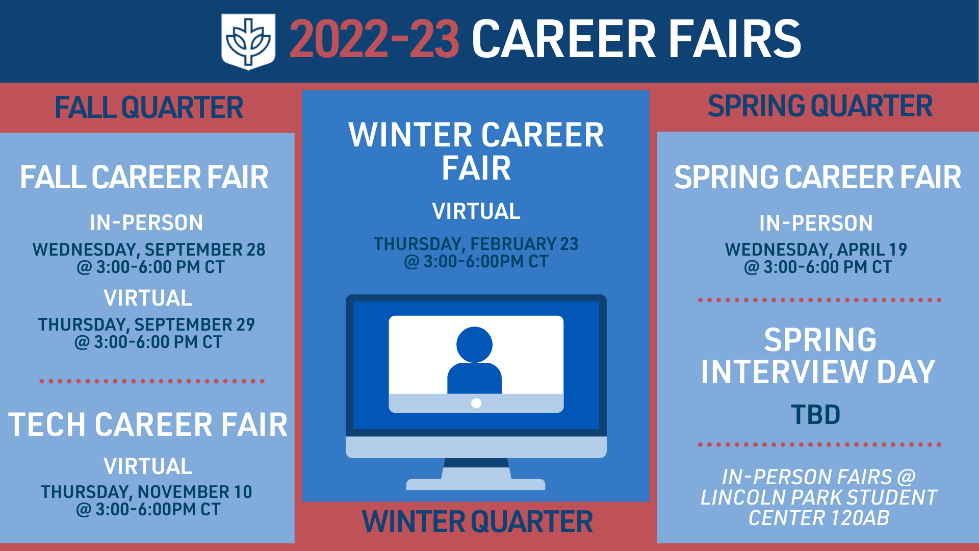 2022-23 Career Fair Schedule