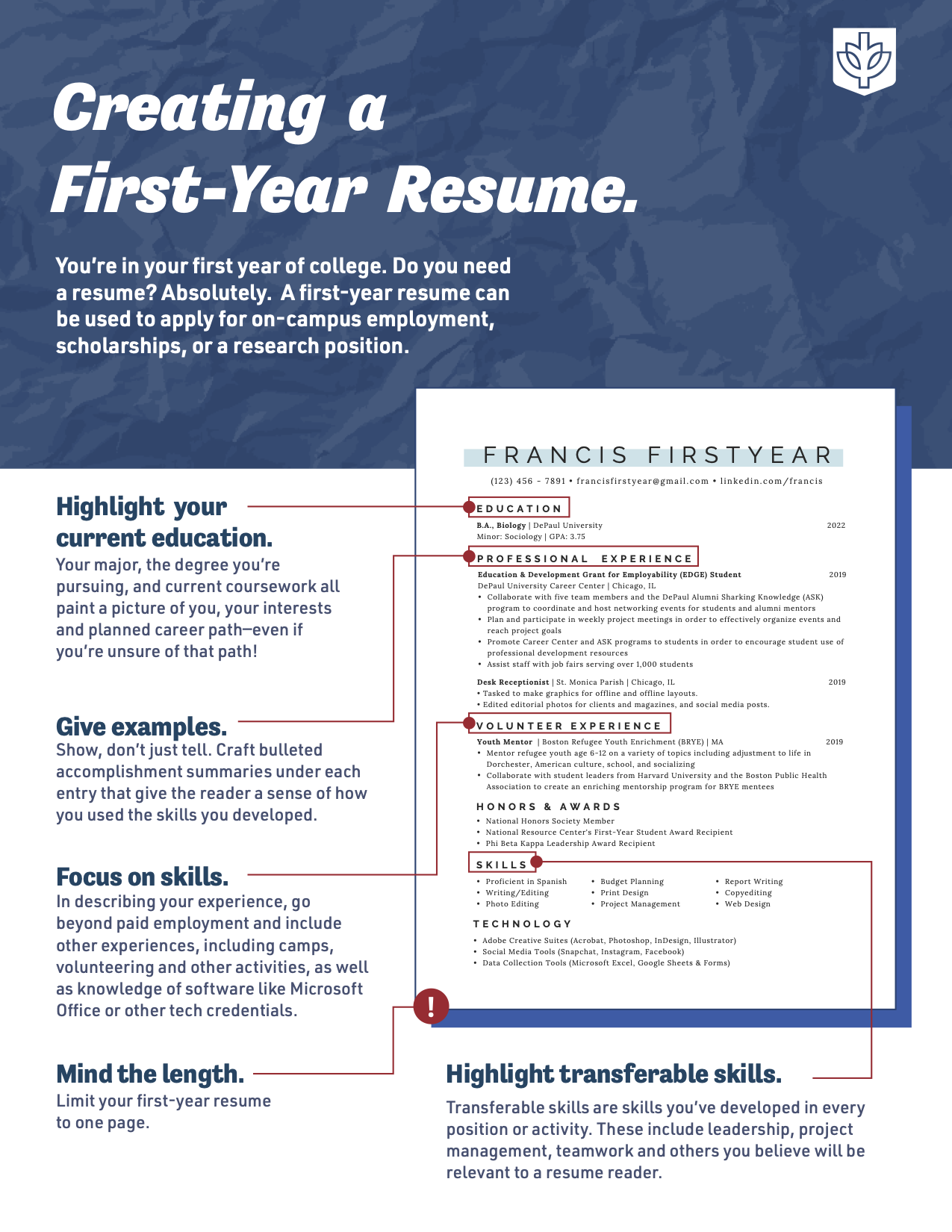 First-Year Resume