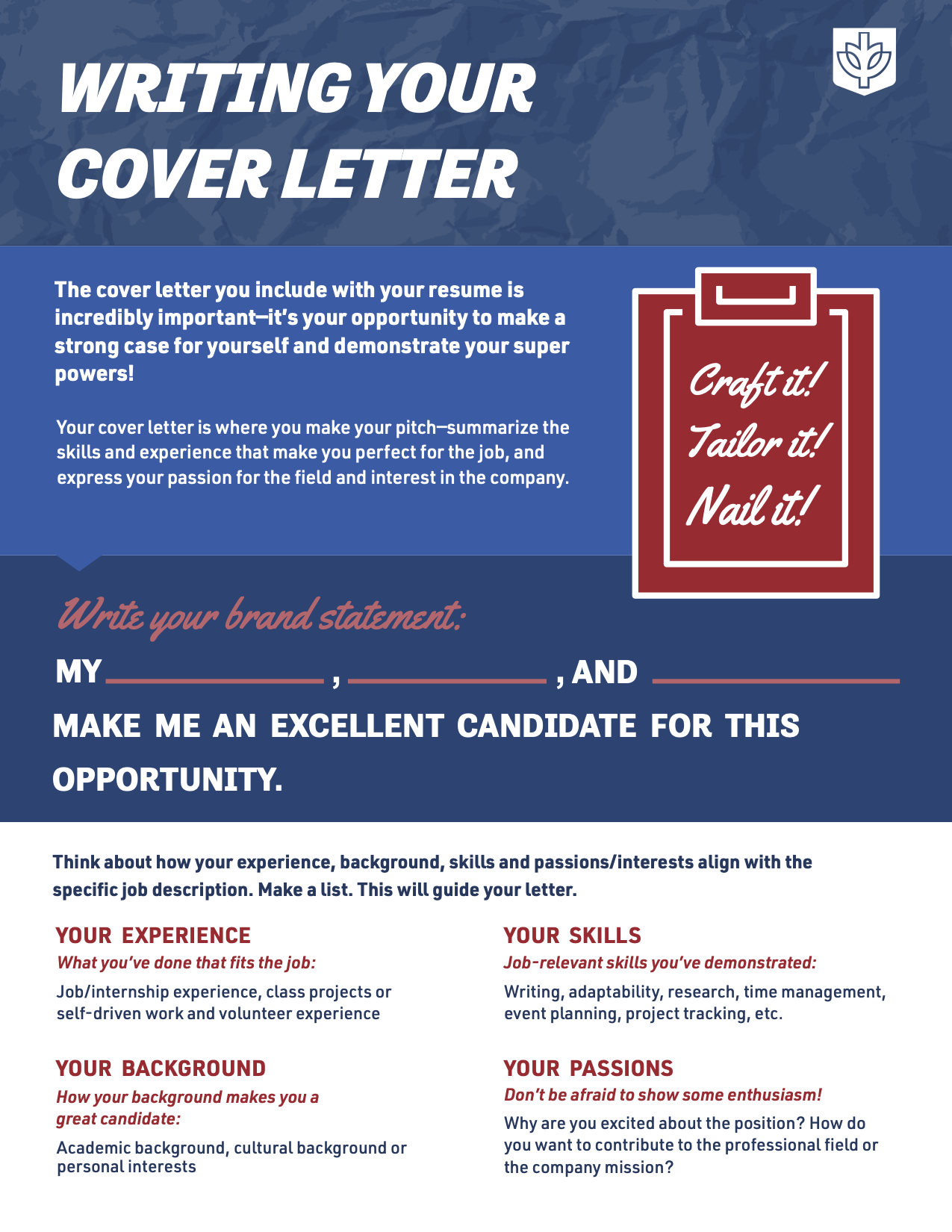 Writing Your Cover Letter