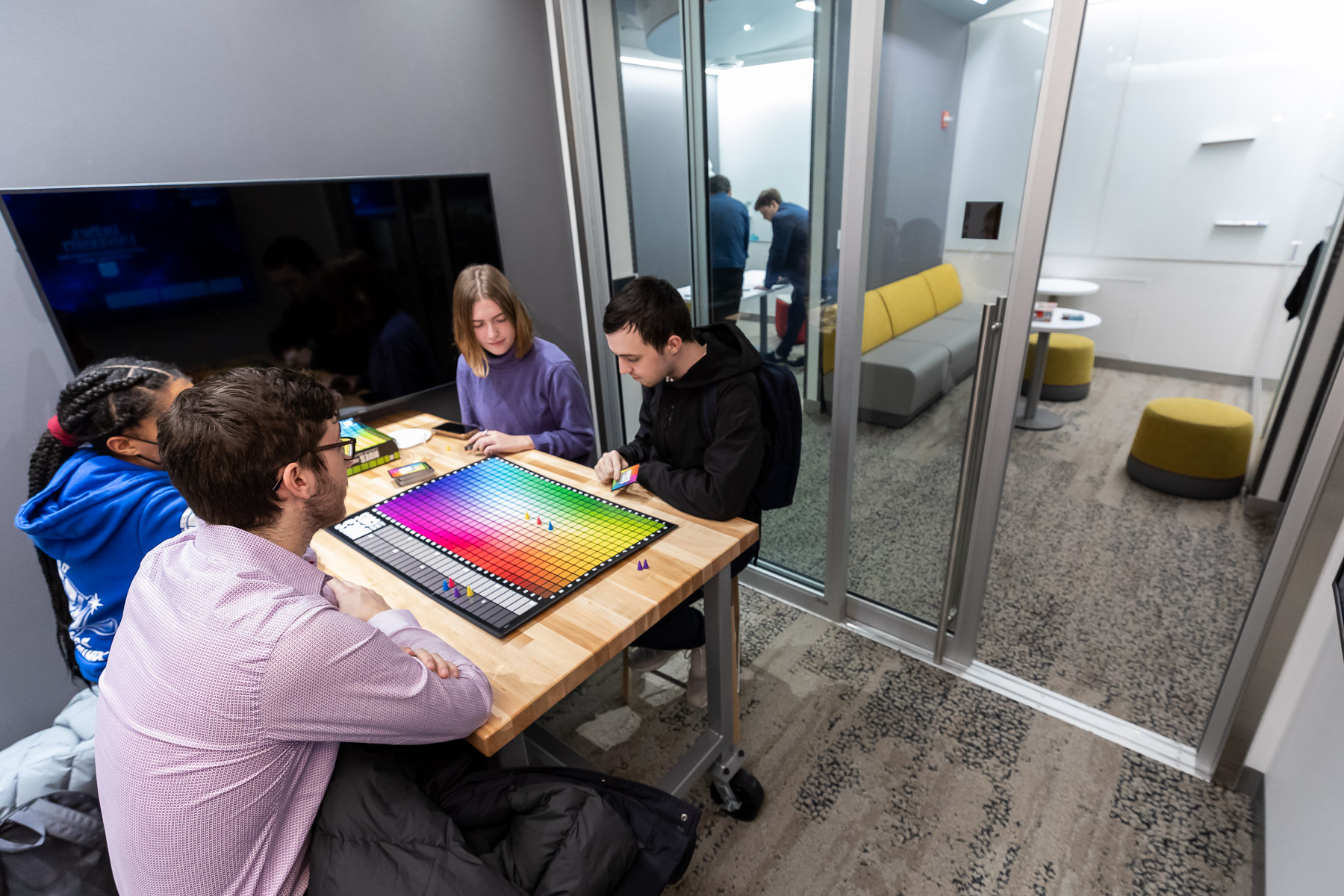 The Jarvis Center provides nearly 8,000 square feet of open, collaborative space where students and faculty come together to ideate and innovate.