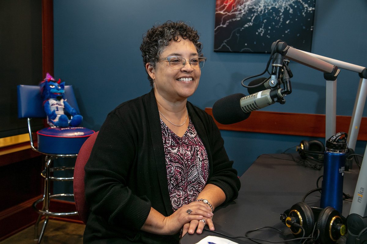 Christina Rivers, associate professor of political science, appeared on the Nov. 19 episode of DePaul Download. (Randall Spriggs/DePaul University)