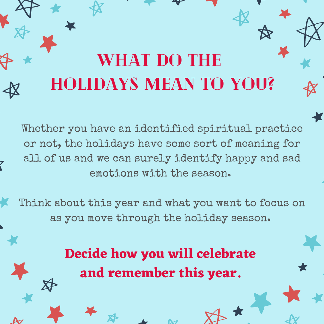 What do the holidays mean to you