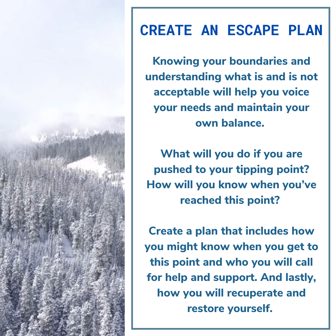 Create an escape plan