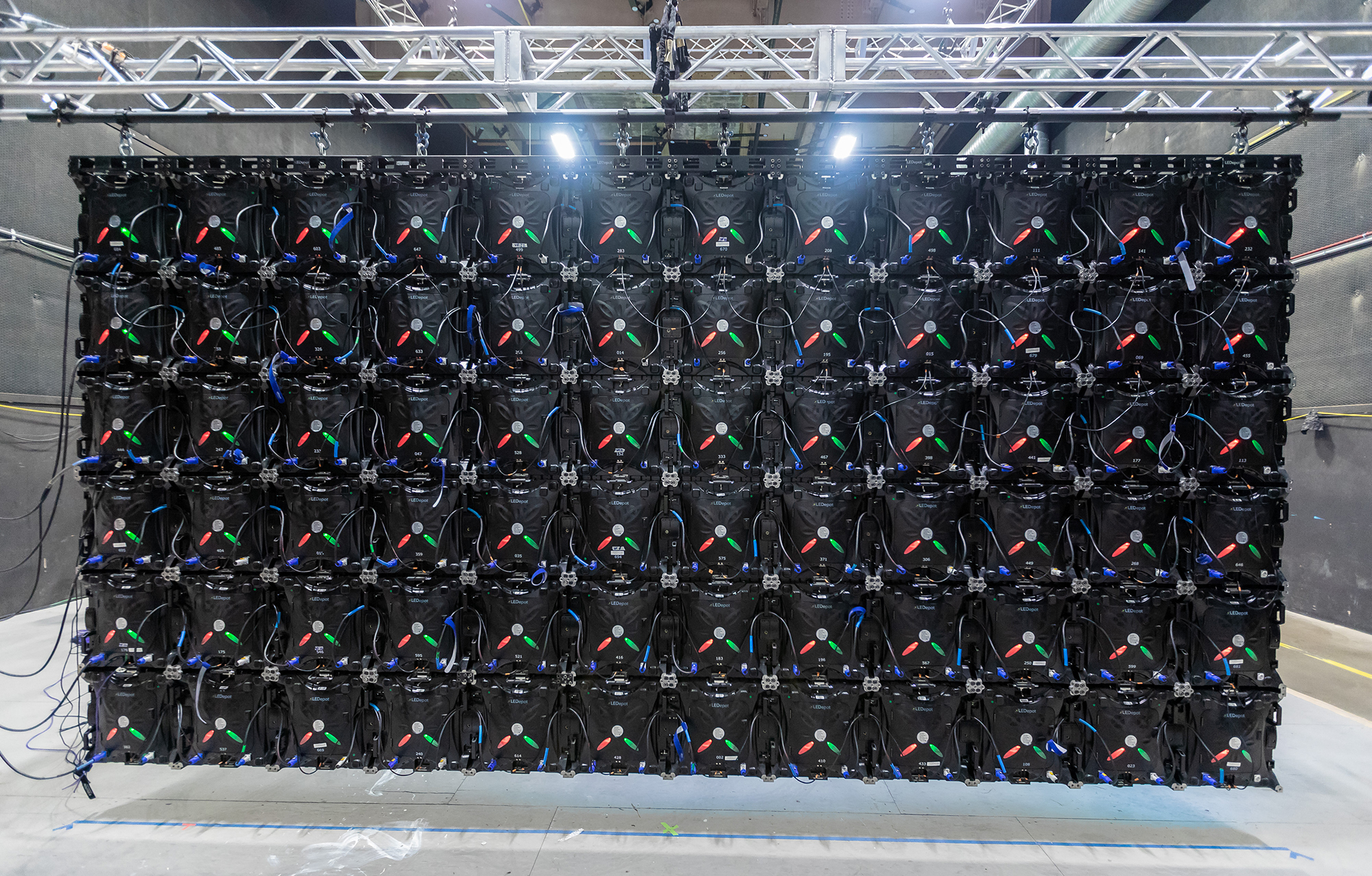 LED screen wall used for virtual production