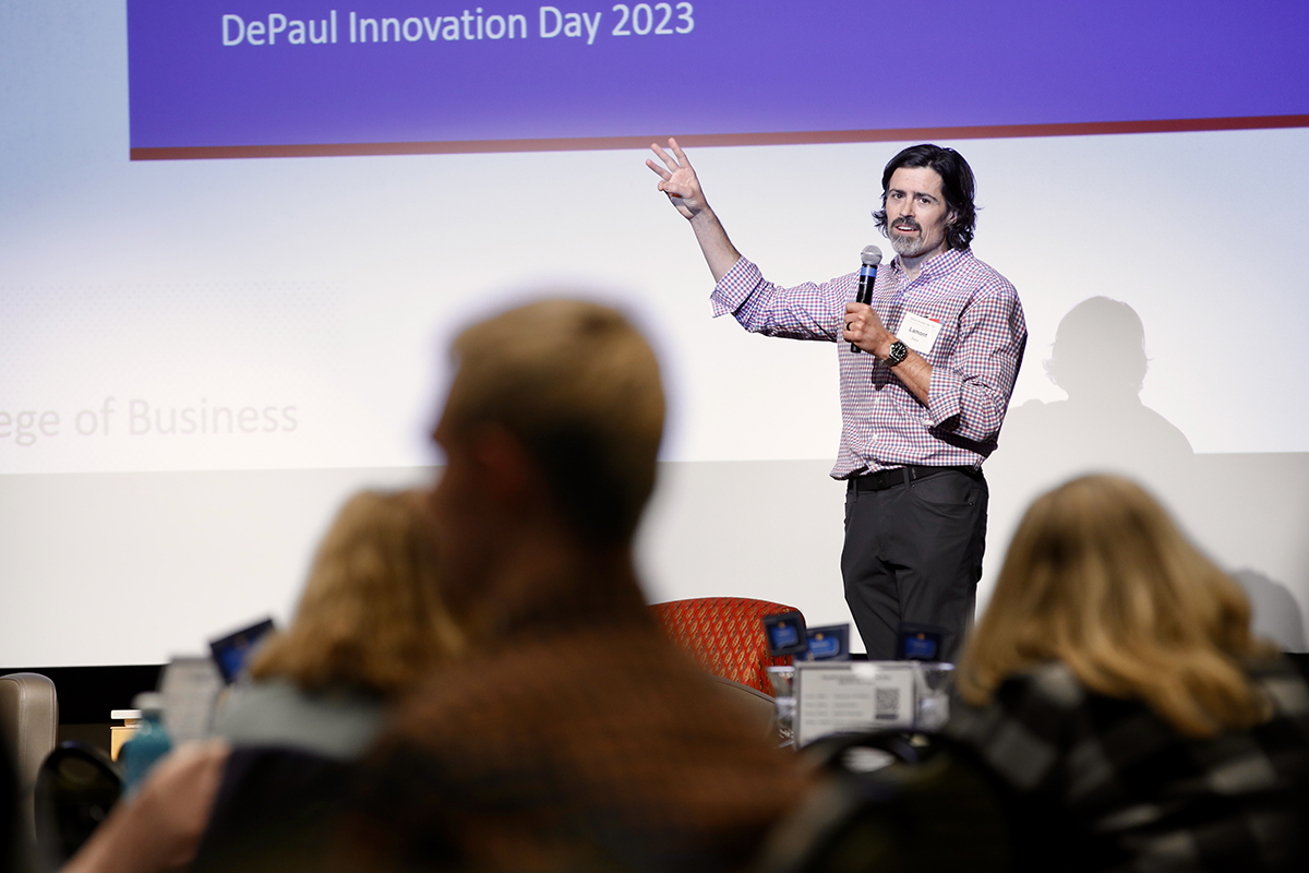 A presenter at Innovation Day 2023