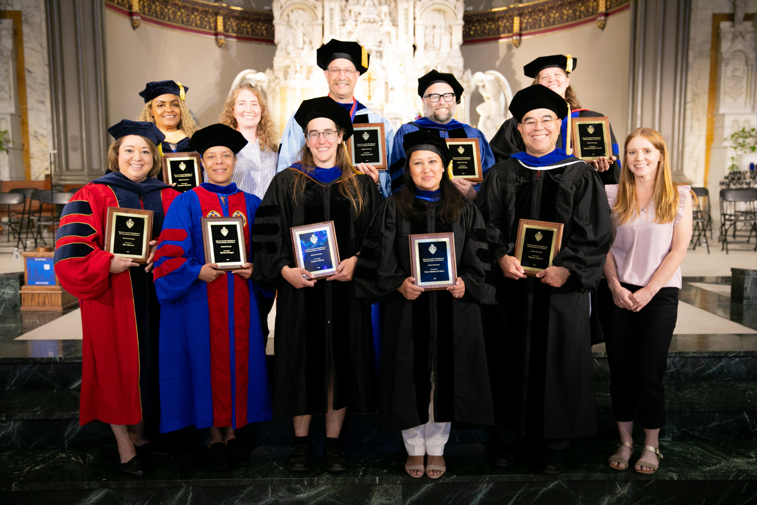 The CSH DEI Council is pictured in academic regalia