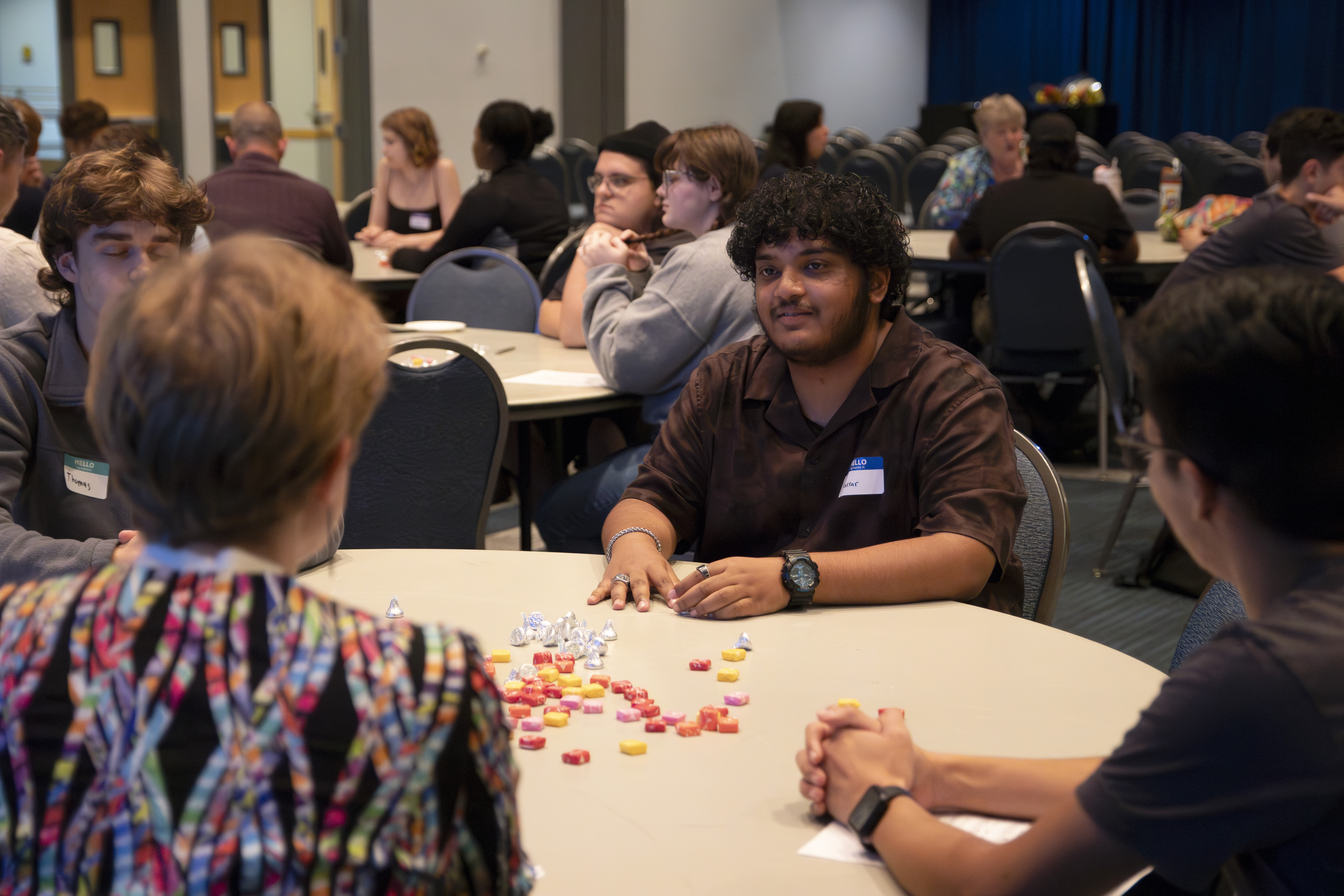 Students at a table