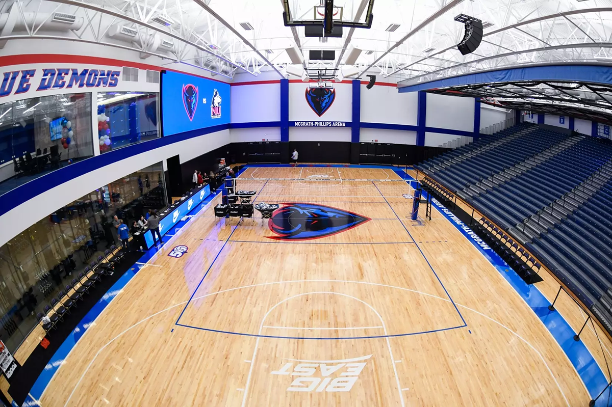 Aerial view of the Renovated McGrath-Phillips Arena