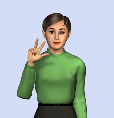 Paula, the ASL Avatar Project's avatar
