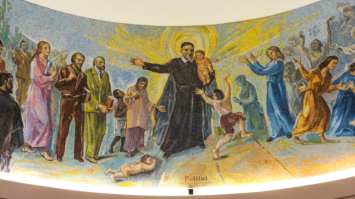 Mosaic featuring St. Vincent de Paul