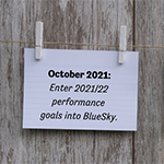 Staff: Enter 2021-22 performance goals into BlueSky