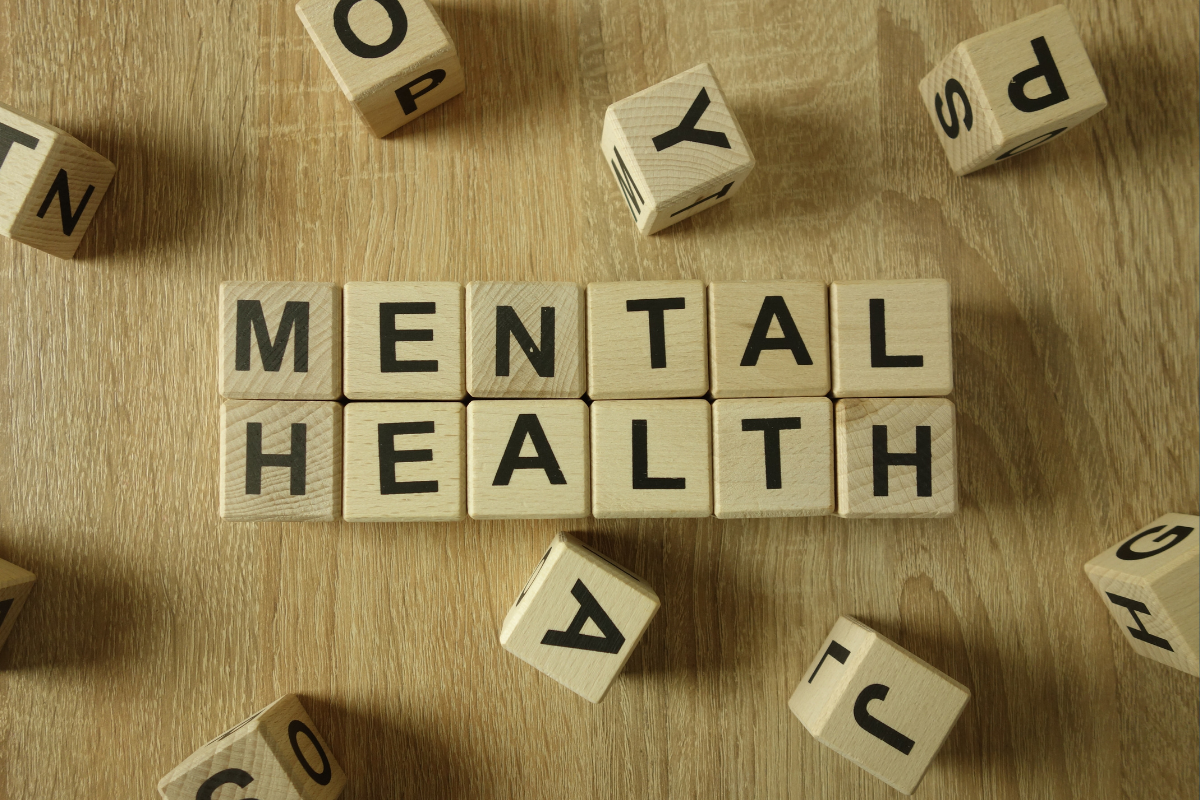Blocks making up the words Mental Health