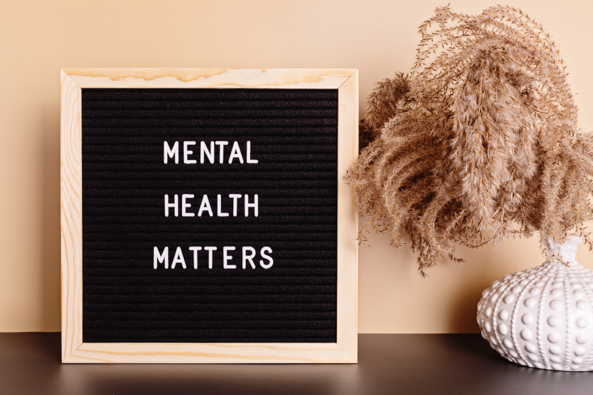 Sign that reads Mental health matters