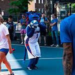 Blue Demons show off renovated Lin Park at community event