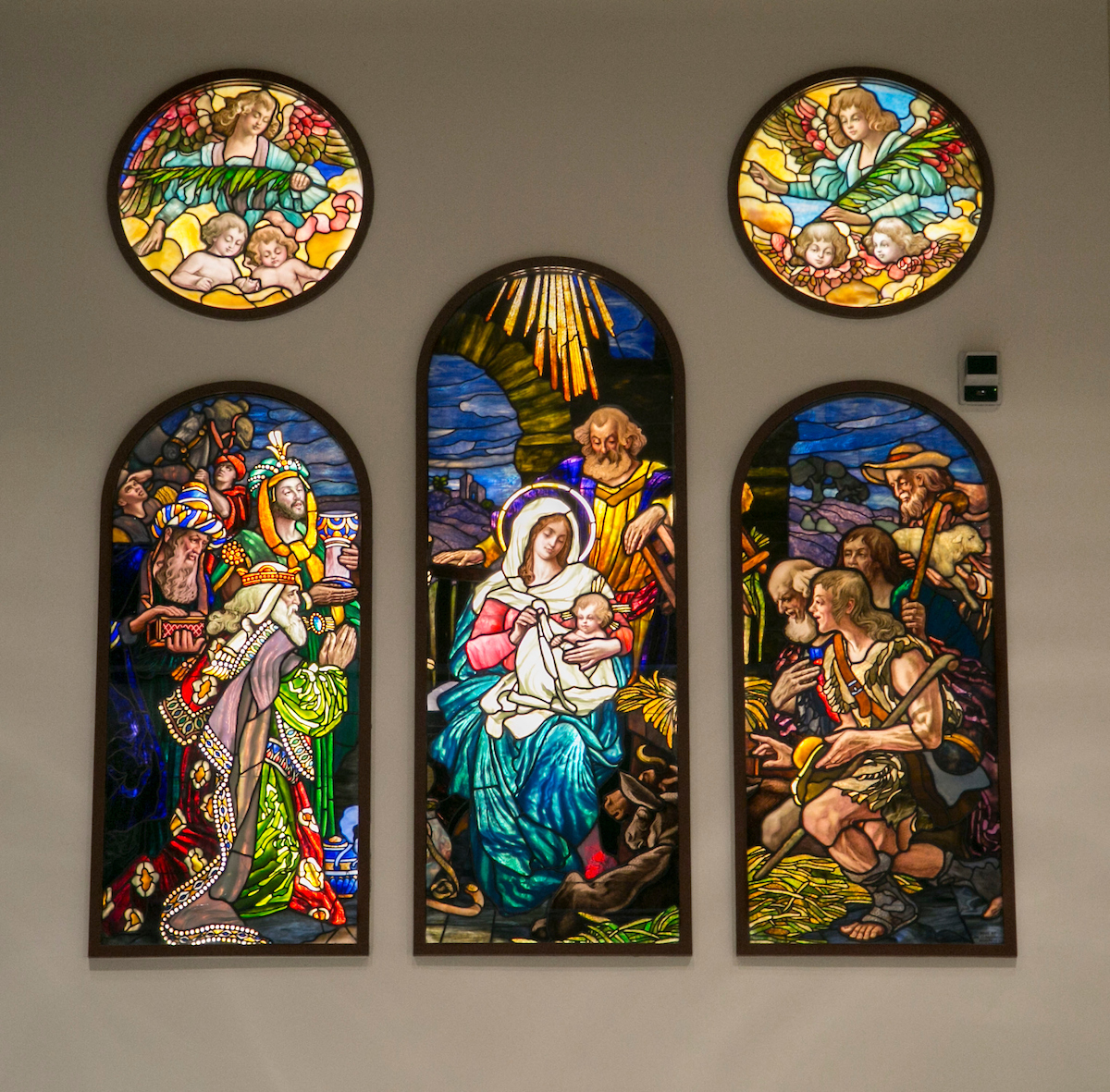  Artists Joseph Flanagan and William Beidenwieg's stained glass panels called 