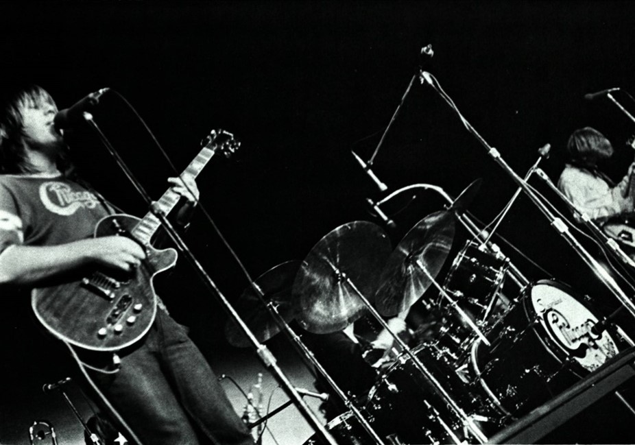 The band Chicago playing at Alumni Hall, May 13, 1971. (Image courtesy of Special Collections and Archives)
