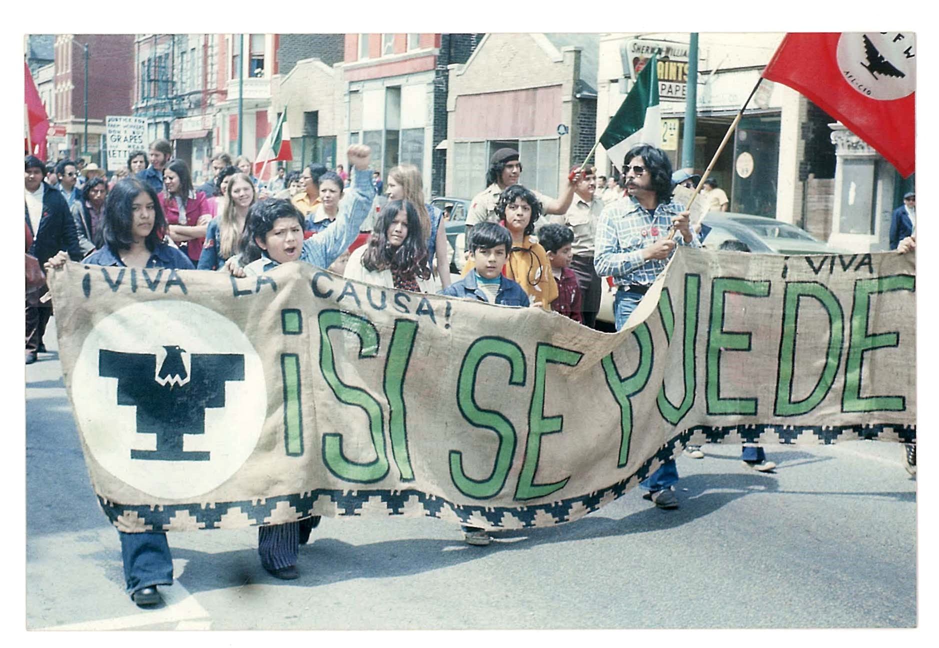 Si Se Puede March, undated. Box 4, Pilsen Neighbors Community Council records, DePaul University Special Collections and Archives. 