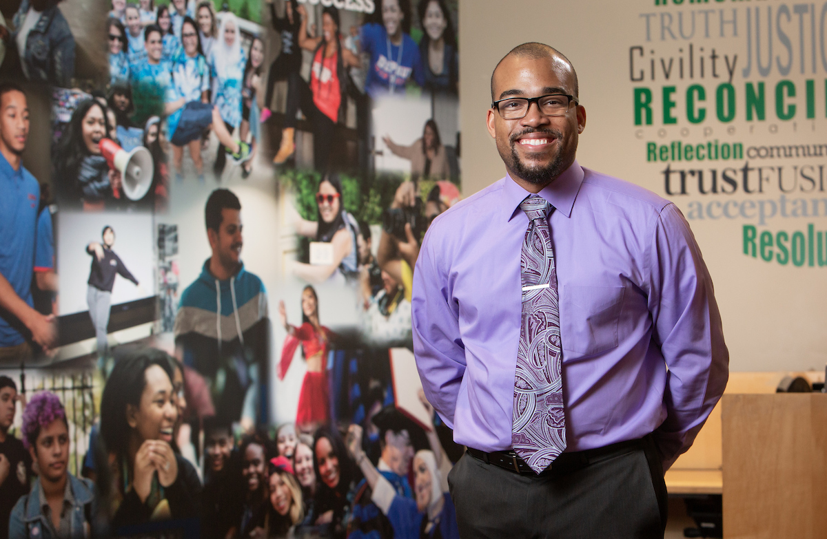 Christopher Love provides scholarship cohort opportunities for first-year students, underrepresented student populations and students demonstrating financial need. (DePaul University/Randall Spriggs)