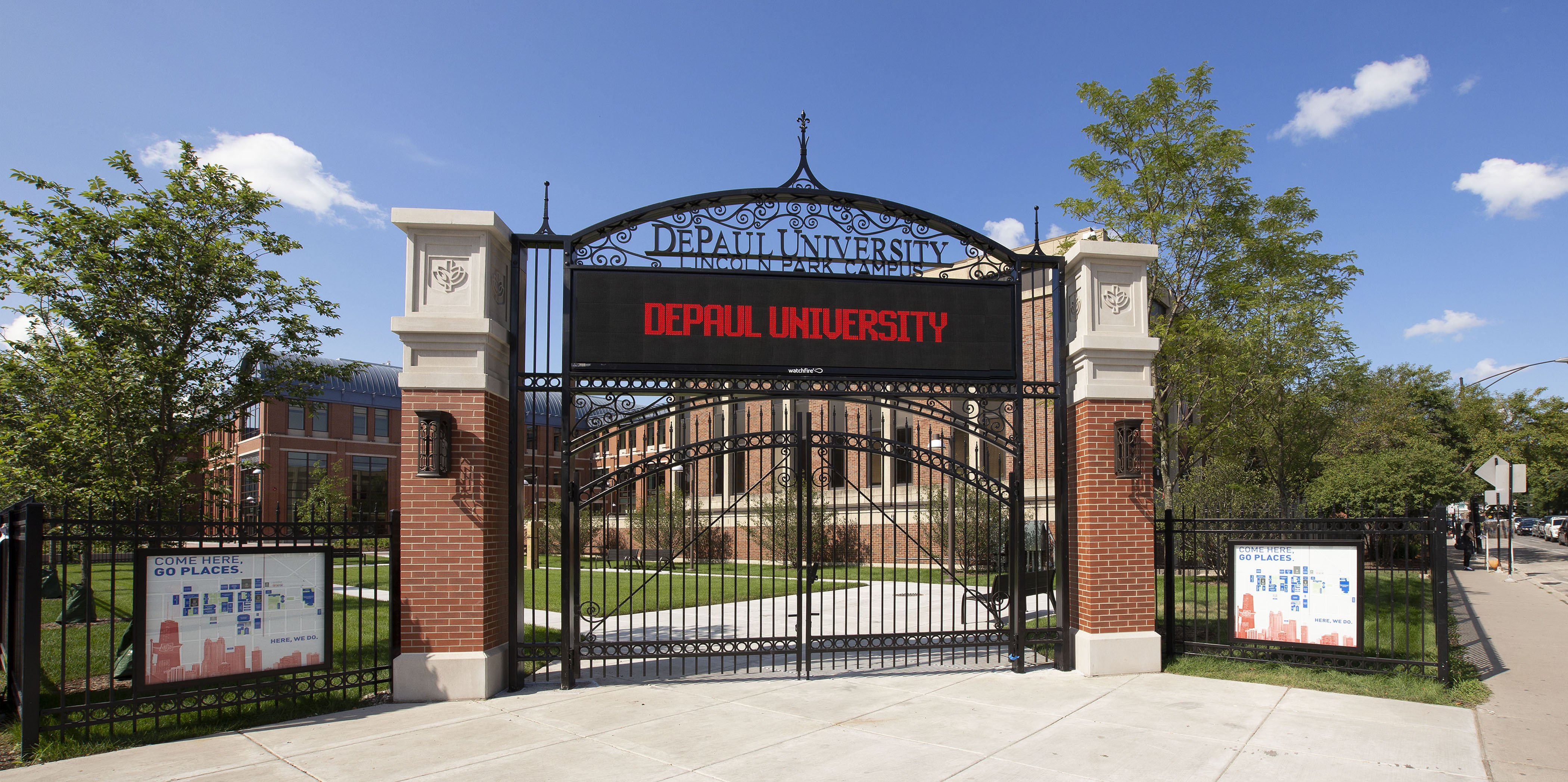 Gateway to DePaul University's Lincoln Park Campus