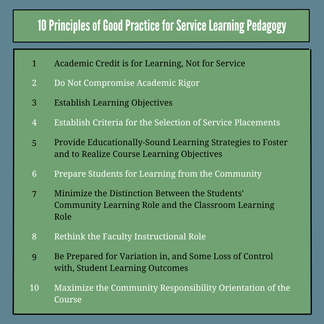 Jeffrey Howard's 10 Principles of Service Learning