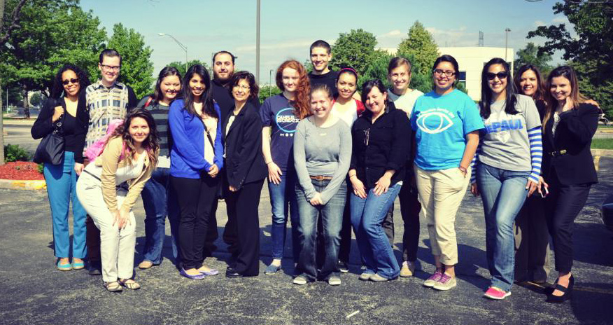 Students outside Stateville Prison Students outside Stateville Prison