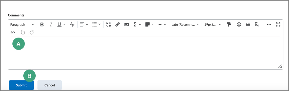 screenshot of the submission area with a label on the text box and the submit button screenshot of the submission area with a label on the text box and the submit button