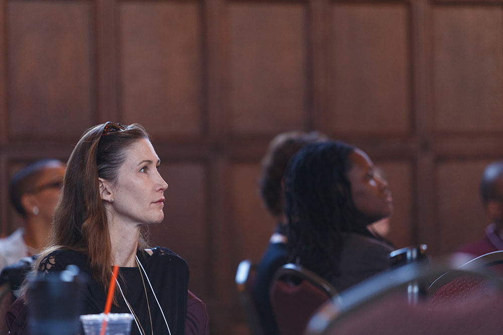 DePaul faculty listening to keynote
