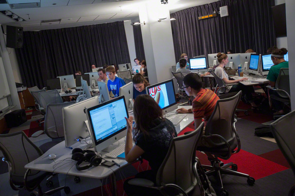 Students in a computer lab.