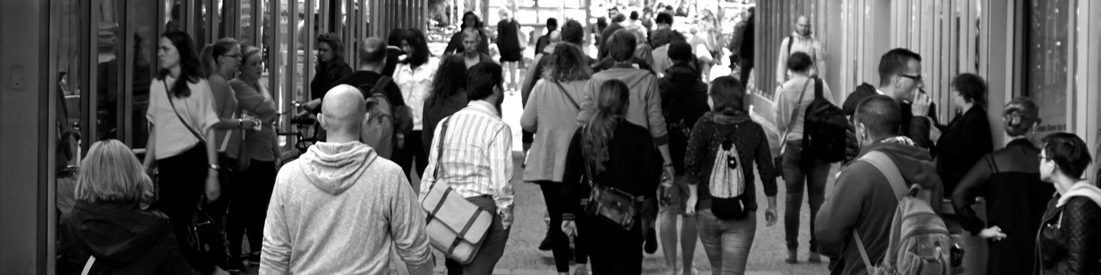 Diverse group of students walking Diverse group of students walking