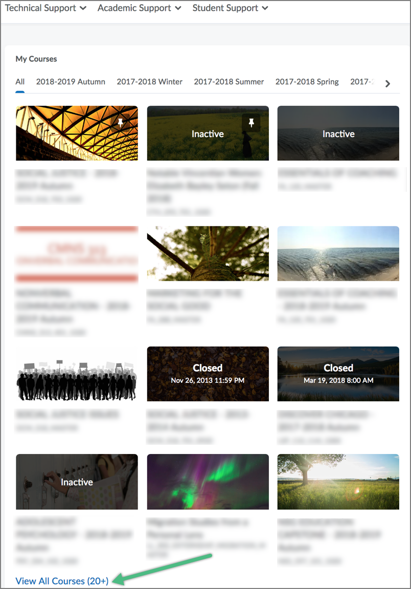 Click View All Courses Click View All Courses