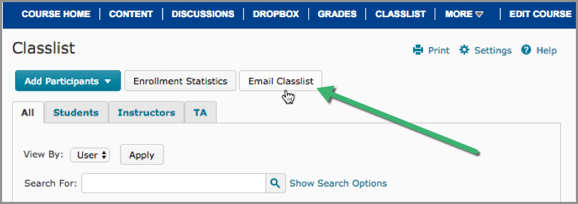 Email Classlist Email Classlist