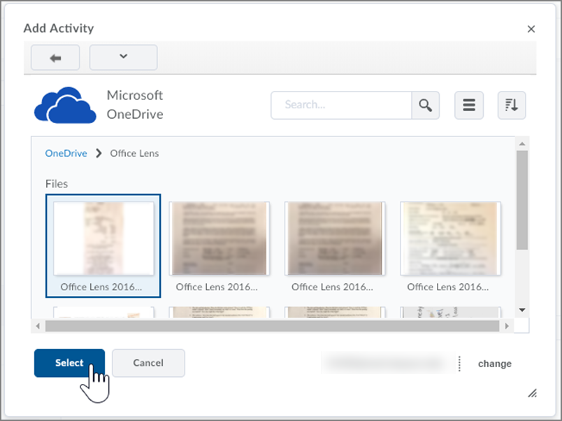 Select the file in OneDrive Select the file in OneDrive